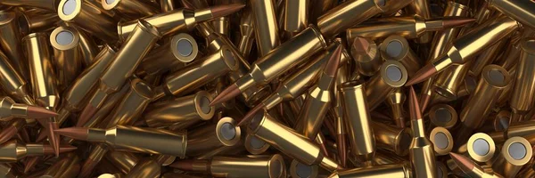 Gun Rifle Bullets Ammo Rendering — Stock Photo, Image