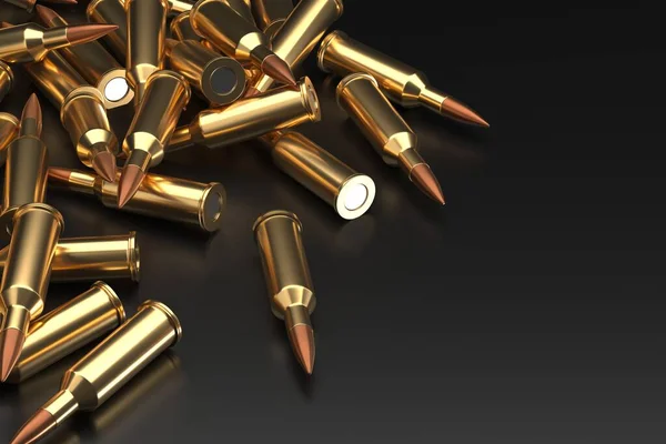 Gewehrkugeln Oder Munition Darstellung — Stockfoto