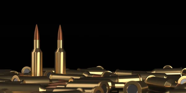 銃のライフル弾や弾薬 3Dレンダリング — ストック写真