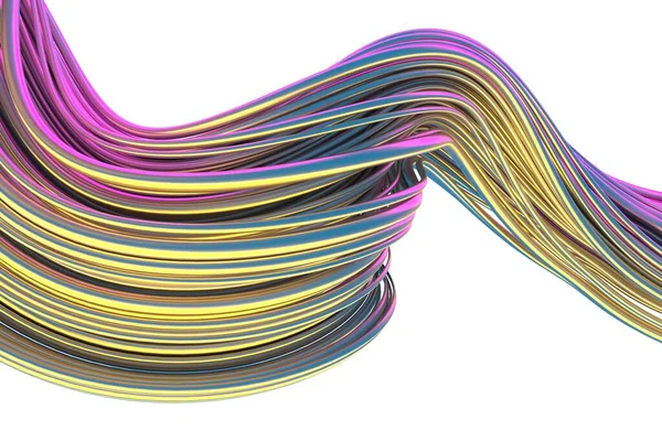 Ondas Dinámicas Abstractas Fondo Colorido Moderno Cartel Flujo Colorido Renderizado —  Fotos de Stock