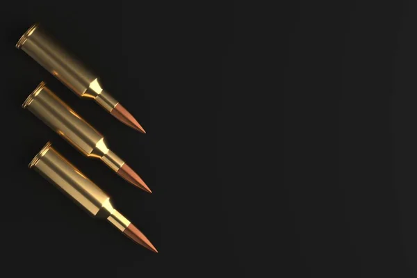 Gewehrkugeln Oder Munition Darstellung — Stockfoto