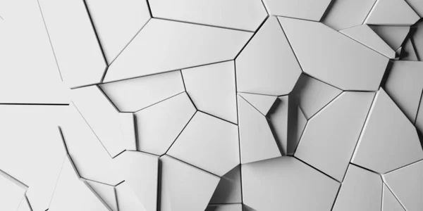 Absztrakt Fehér Geometriai Háttér Poszter Textúra Egyszerű Tiszta Kialakítás Renderelés — Stock Fotó
