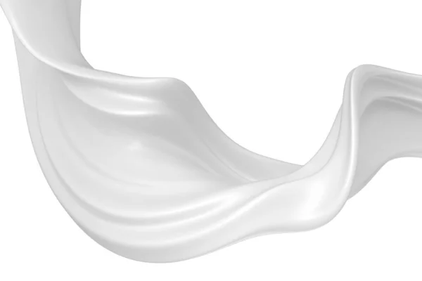 Bílé Mléko Nebo Jogurtový Krém Abstraktní Tekutina Vykreslování — Stock fotografie