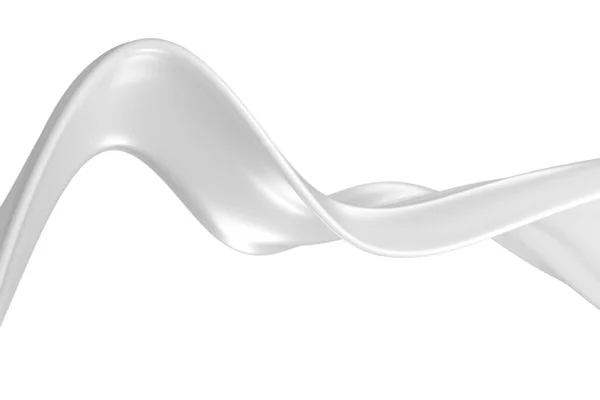 白牛奶或酸奶奶油 抽象液体 3D渲染 — 图库照片
