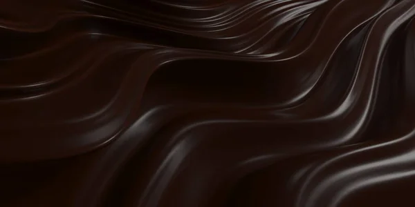 Çikolata Arkaplanı Erimiş Çikolata Kütlesi Kakaolu Sütlü Kahve Dalgası Oluşturma — Stok fotoğraf