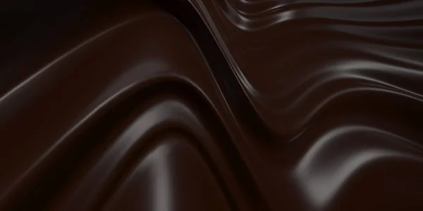 Latar Belakang Coklat Massa Choco Meleleh Aliran Gelombang Susu Kopi — Stok Foto
