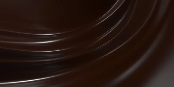 Čokoládové Pozadí Roztavená Čokoládová Hmota Kakaová Kávová Vlna Vykreslování — Stock fotografie