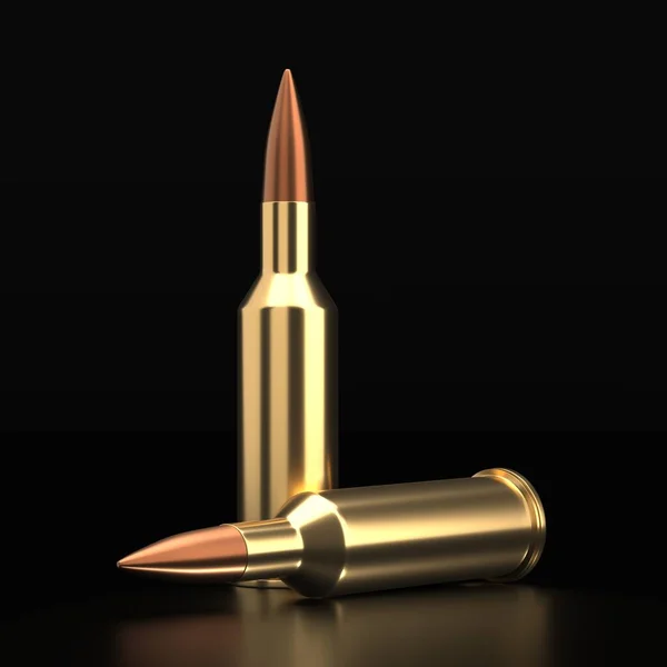 枪炮子弹或弹药 3D渲染 — 图库照片