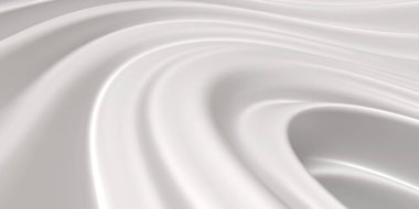 White milk or yogurt cream. Abstract liquid. 3d rendering clipart