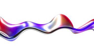 Soyut sıvı holografik neon dalga parlak arka plan. Spektrum modern gradyan şekil. 3d oluşturma