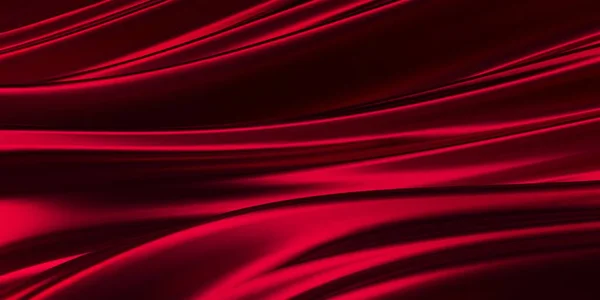 Paño Rojo Abstracto Hermoso Fondo Satinado Renderizado —  Fotos de Stock