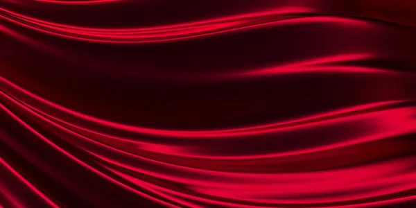 赤い布 要旨美しいサテンの背景 3Dレンダリング — ストック写真