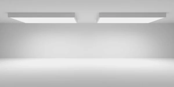 Tomma Rummet Abstrakt Futuristisk Inre Render Illustration — Stockfoto
