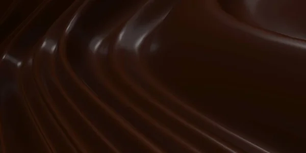 Шоколадный Фон Талая Шоколадная Масса Какао Кофе Молочная Волна Рендеринг — стоковое фото