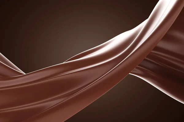 Splash Dark Chocolate Wave Flow Masse Cacao Fondue Rendu — Photo