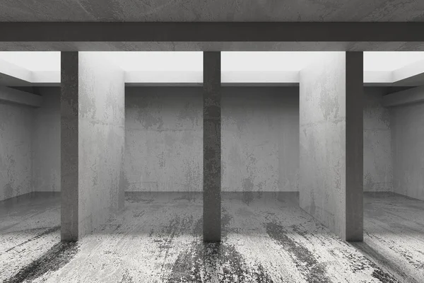 Abstrato Design Interiores Sala Concreto Contexto Arquitectónico Renderização — Fotografia de Stock