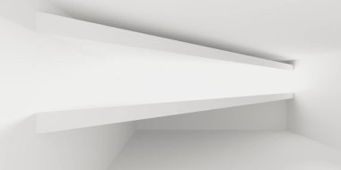 Boş Oda. Soyut Fütürist İçişleri. 3d Görüntüleme