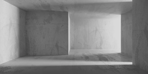 現代のコンクリート材料空の部屋 現代建築の背景 3Dレンダリング — ストック写真