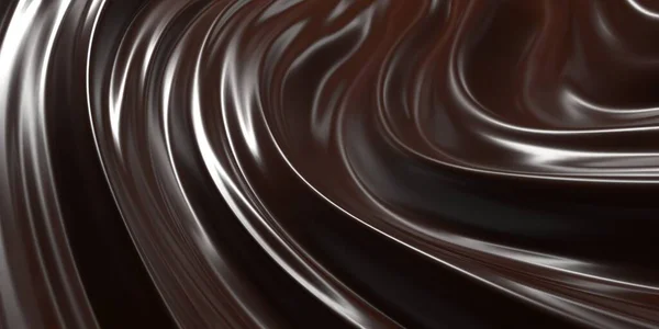 Fundo Chocolate Massa Chocolate Derretido Fluxo Onda Leite Café Cacau — Fotografia de Stock