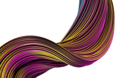 Soyut dinamik dalgalar renkli arkaplan. Modern renkli akış posteri. 3d oluşturma