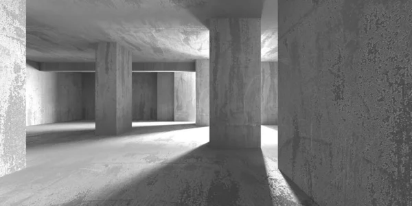 Sala Hormigón Diseño Interior Abstracto Fondo Arquitectónico Renderizado — Foto de Stock