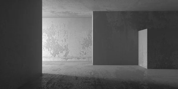 Modern Concrete Material Empty Room Contemporary Architecture Background Rendering — Stock Photo, Image