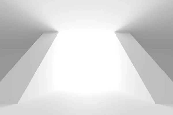 ミニマルな部屋空間 白いきれいな空のアーキテクチャのインテリア 3Dレンダリング — ストック写真
