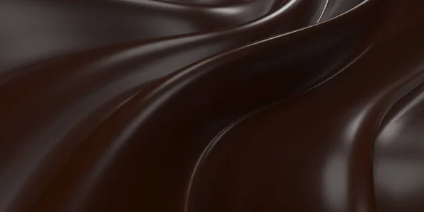Fondo Chocolate Masa Choco Derretido Cacao Café Flujo Onda Leche — Foto de Stock
