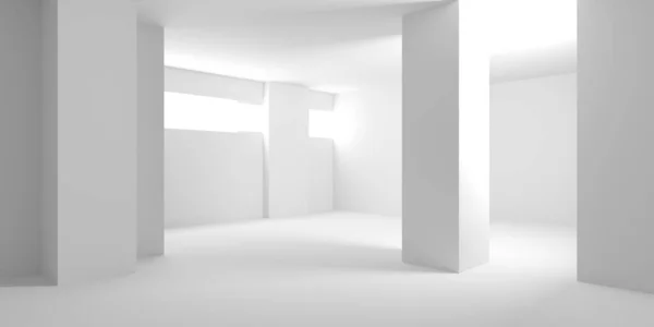 Habitación Vacía Interior Futurista Abstracto Ilustración Renderizado — Foto de Stock