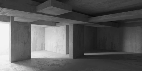 要旨インテリアデザインコンクリートルーム 建築的背景 3Dレンダリング — ストック写真