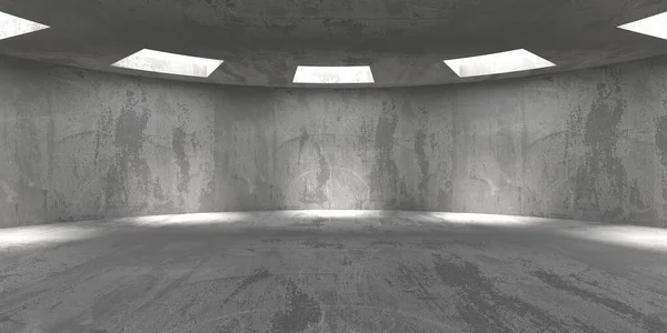 Αφηρημένη Εσωτερική Διακόσμηση Τσιμεντένιο Δωμάτιο Αρχιτεκτονικό Υπόβαθρο Απόδοση — Φωτογραφία Αρχείου