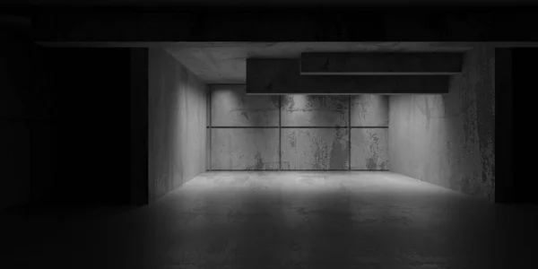 Αφηρημένη Αρχιτεκτονική Εσωτερικό Φόντο Μοντέρνο Τσιμεντένιο Δωμάτιο Απόδοση — Φωτογραφία Αρχείου