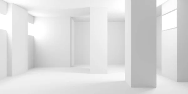Habitación Vacía Interior Futurista Abstracto Ilustración Renderizado — Foto de Stock