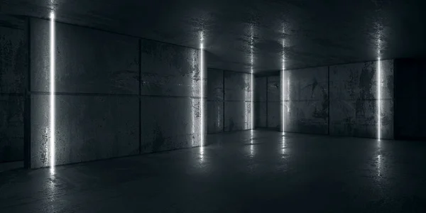 Φανοί Νέον Και Νέον Στο Σκοτεινό Δωμάτιο Φουτουριστικό Φως Επιστημονικής — Φωτογραφία Αρχείου