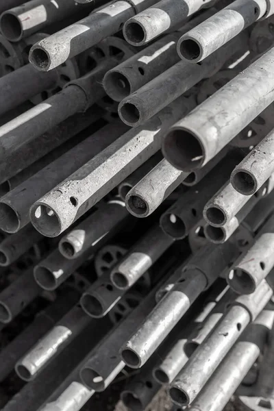 Heap Iron Pipe Industrial Background Industry Construction — Stock Photo, Image