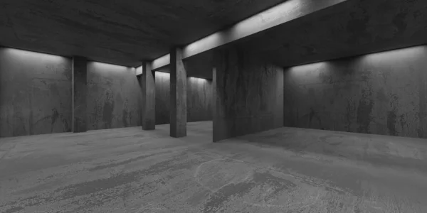 Αφηρημένη Αρχιτεκτονική Εσωτερικό Φόντο Μοντέρνο Τσιμεντένιο Δωμάτιο Απόδοση — Φωτογραφία Αρχείου