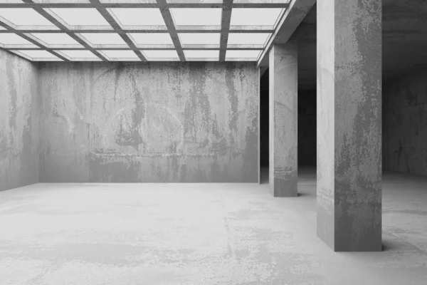 Arquitetura Abstrata Fundo Interior Sala Betão Moderna Renderização — Fotografia de Stock