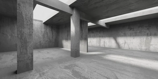 Soyut Mimari Plan Modern Beton Oda Oluşturma — Stok fotoğraf