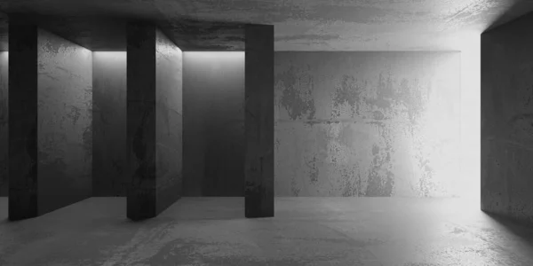 Astratto Vuoto Interno Moderno Muri Cemento Contesto Architettonico Rendering — Foto Stock