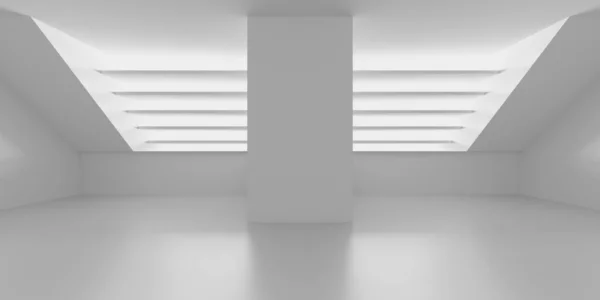 Μινιμαλιστικός Χώρος Δωματίου Λευκό Καθαρό Κενό Αρχιτεκτονικό Εσωτερικό Απόδοση — Φωτογραφία Αρχείου