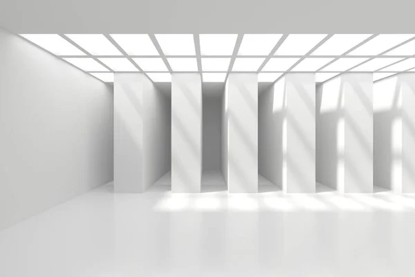 空房间 未来主义的内部 3D渲染说明 — 图库照片