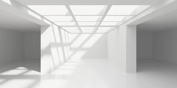 Minimalist Oda Alanı Beyaz Temiz Içi Boş Bir Mimari Oluşturma — Stok fotoğraf