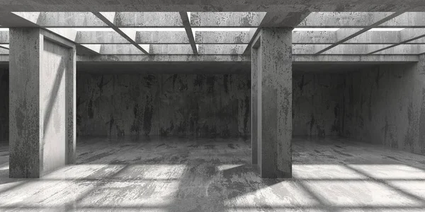 Abstrakte Architektur Interieur Hintergrund Moderner Betonraum Darstellung — Stockfoto