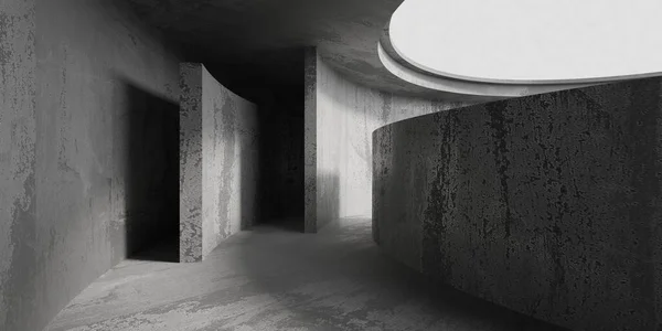 Abstrakt Tom Modern Inredning Betongväggar Arkitektonisk Bakgrund Konvertering — Stockfoto