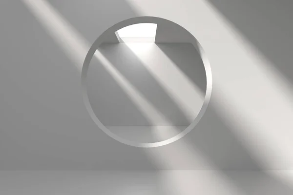 Minimalistischer Raum Weiße Saubere Leere Innenräume Darstellung — Stockfoto