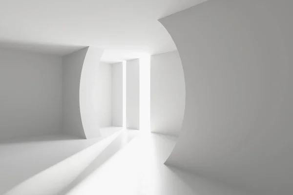 空き部屋 概要未来的インテリア 3Dレンダリングイラスト — ストック写真