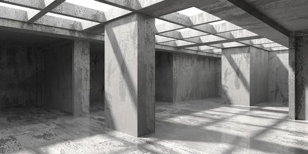 Soyut Boş Modern Mekan Beton Duvarlar Mimarlık Geçmişi Oluşturma — Stok fotoğraf