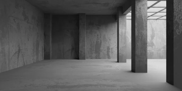 Abstrakt Tom Modern Inredning Betongväggar Arkitektonisk Bakgrund Konvertering — Stockfoto