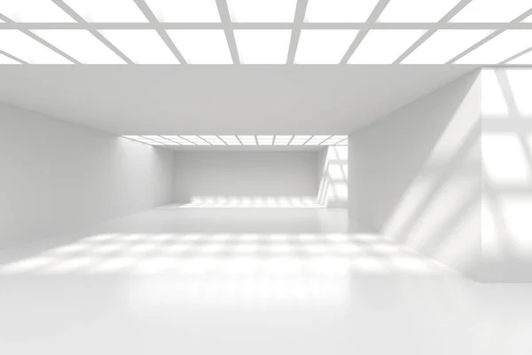Empty Room Abstract Futuristic Interior Render Illustration — Stock Photo, Image