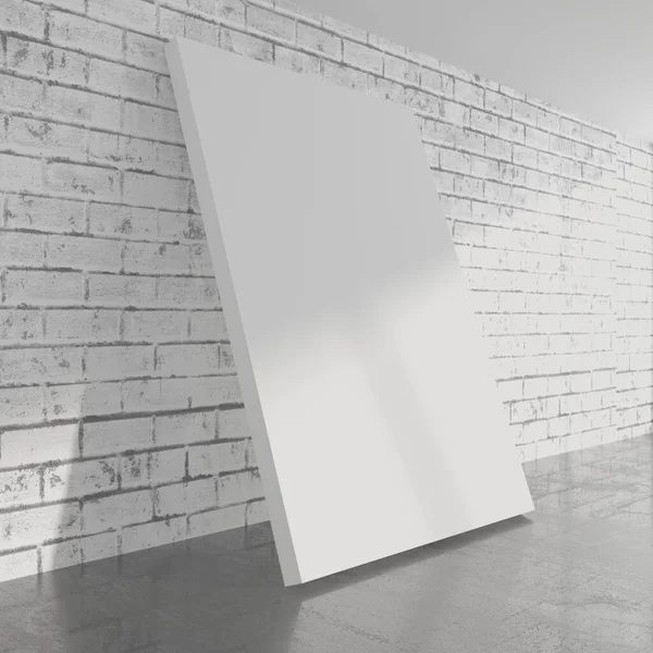 空白の写真付きのギャラリールーム 抽象的な空のインテリア 3Dレンダリング — ストック写真